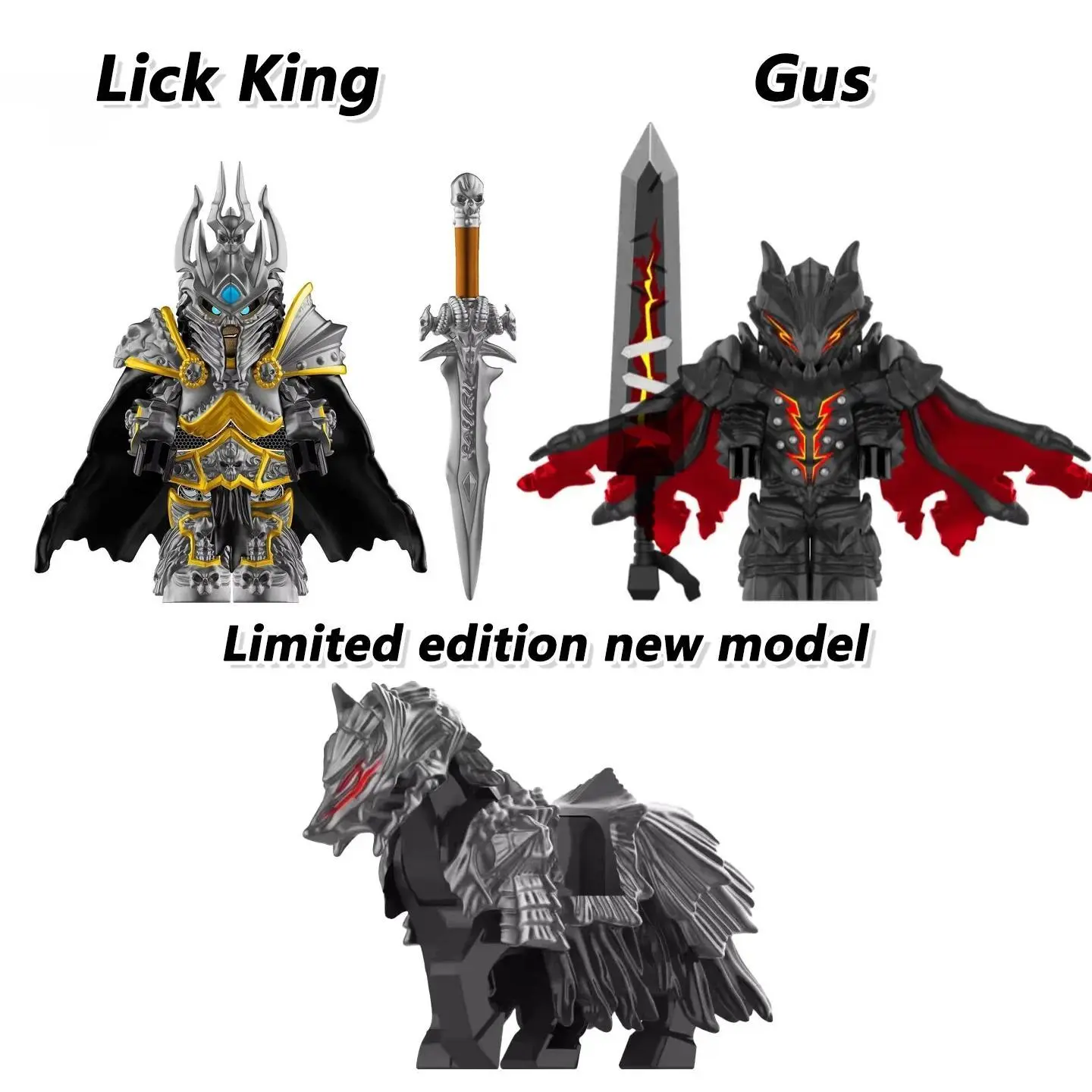 World Of Warcraft Wow Building Blocks Lich King Mini Action Figure Toys Berserk Guts Gus Building Block Figure Holiday gift