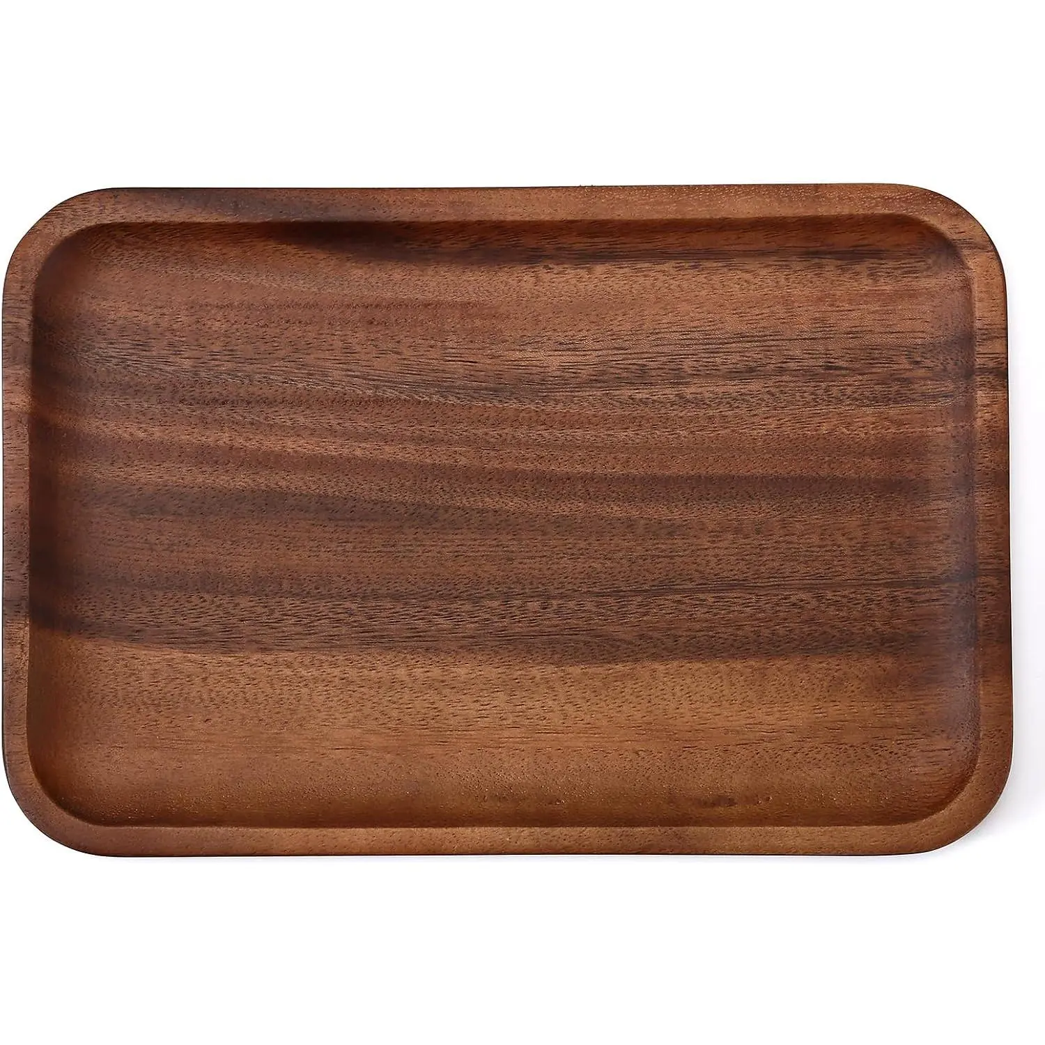 Serving Acacia  Valet Tray for Men Women, Catch  Acacia Mens Key Dump Bedside Nightstand Organizer EDC Decorative Wooden Tray for Phone Watch Wallet