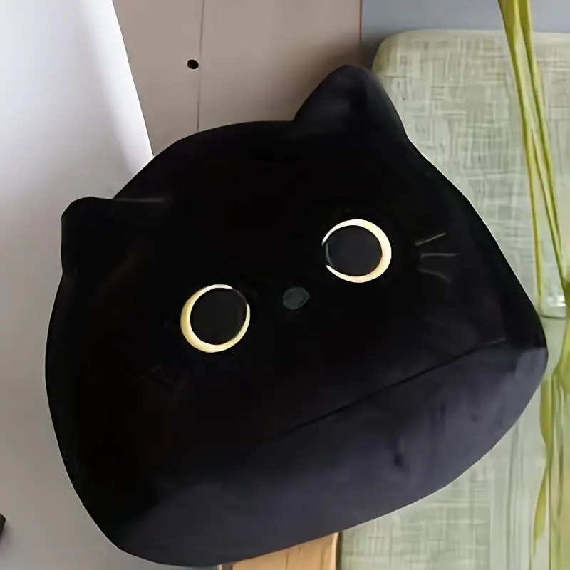 Kawaii Cat Plush Pillow, Ultra Soft Chubby Cat Stuffed Animal, Cute Squishy Cat Plushie for Kids & Adults, Aesthetic Room Decor & Cuddle Buddy, Chubby Design