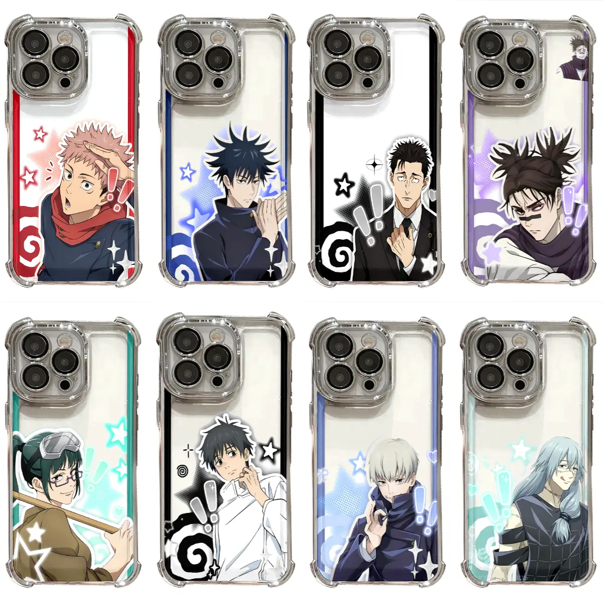 Jujutsu Kaisen Anime Cool Print Phone Case for iPhone 17/16/15/14/13/12/11 Pro Max Plus Air, Unique Design Casing for Smartphone/Cellphone/Handheld Devices, Anti-Fall Protective Gift, Accessories