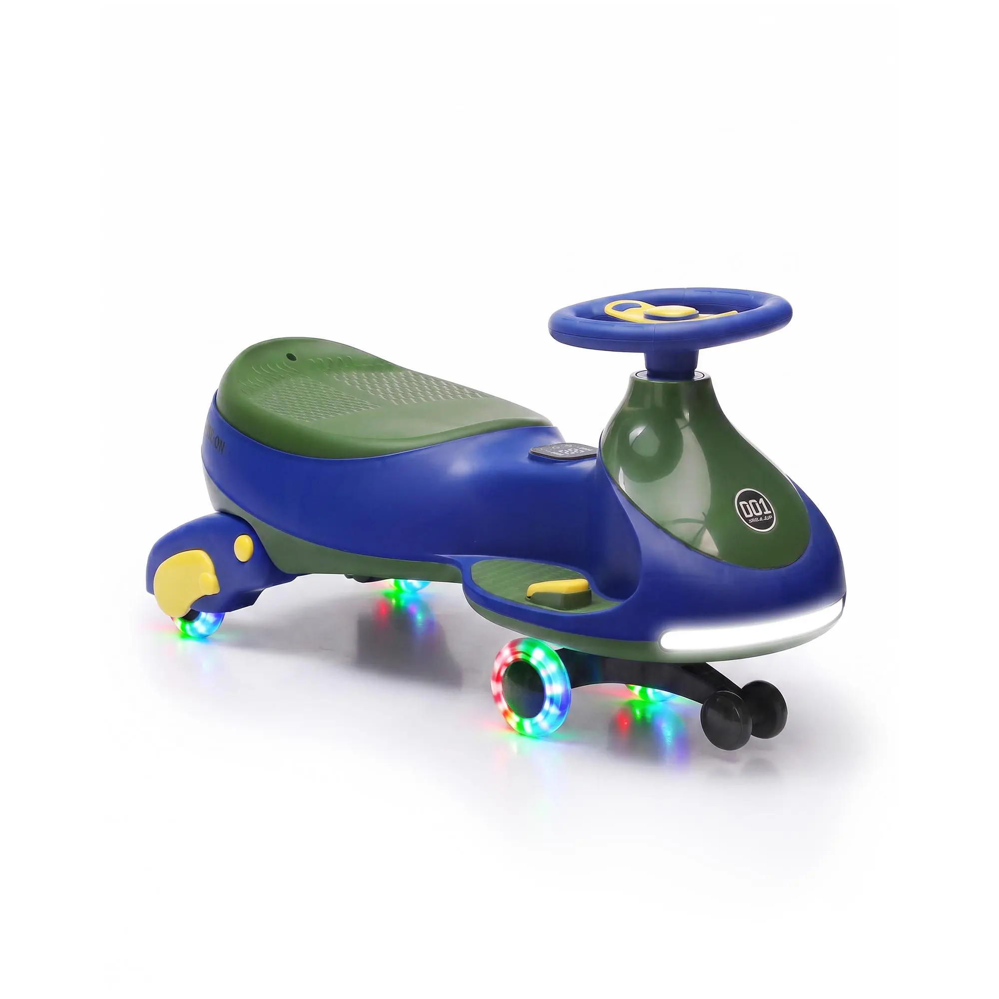 12V Electric Wiggle Car for Kids,2-in-1 Swing Car 360 Steering Pedal Ride