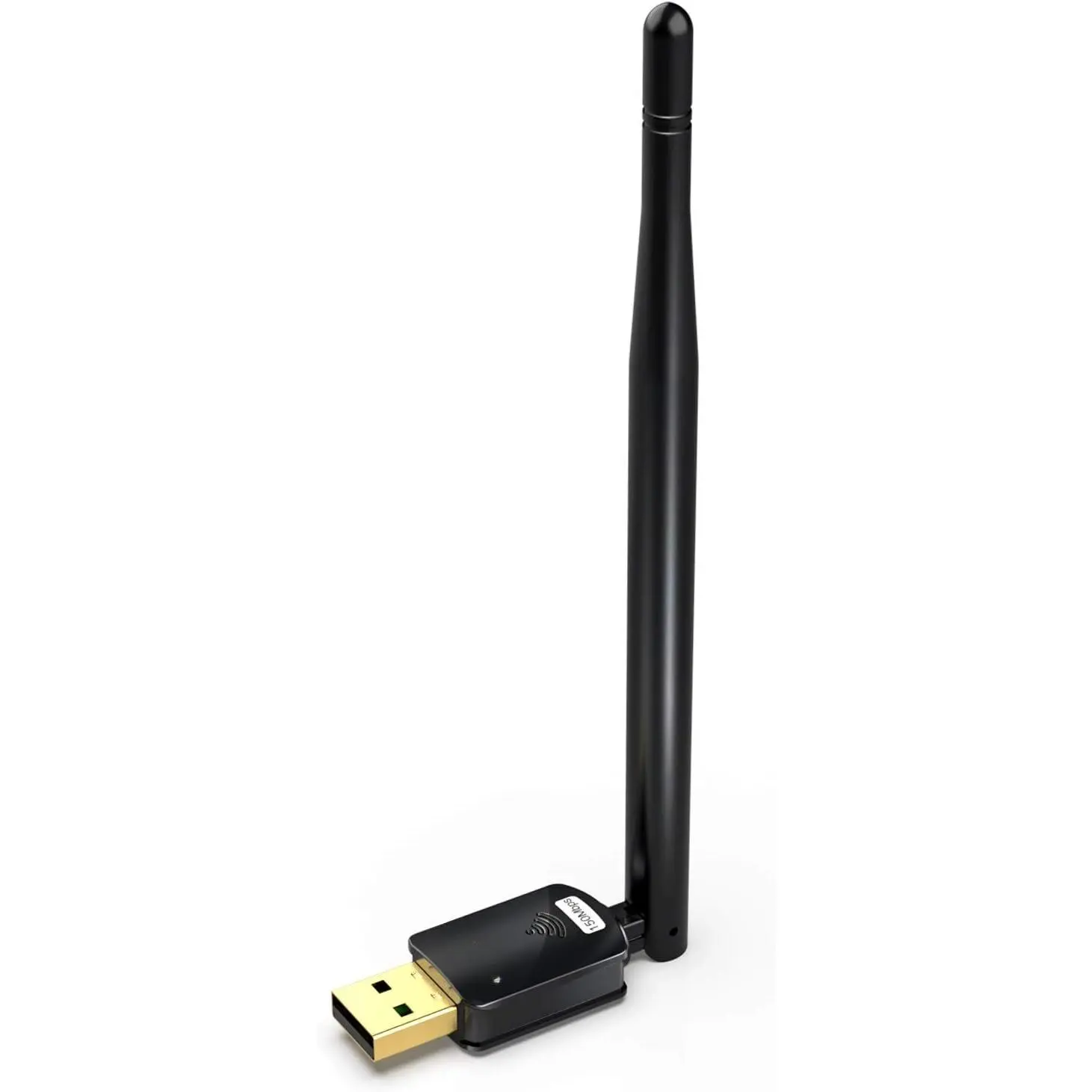 ® USB WiFi Adapter for PC,  Network Adapter 150Mbps | High  6dBi Antenna Support Desktop Laptop Compatible with Windows 11/ 10/ 8.1/ 7/ XP, Black