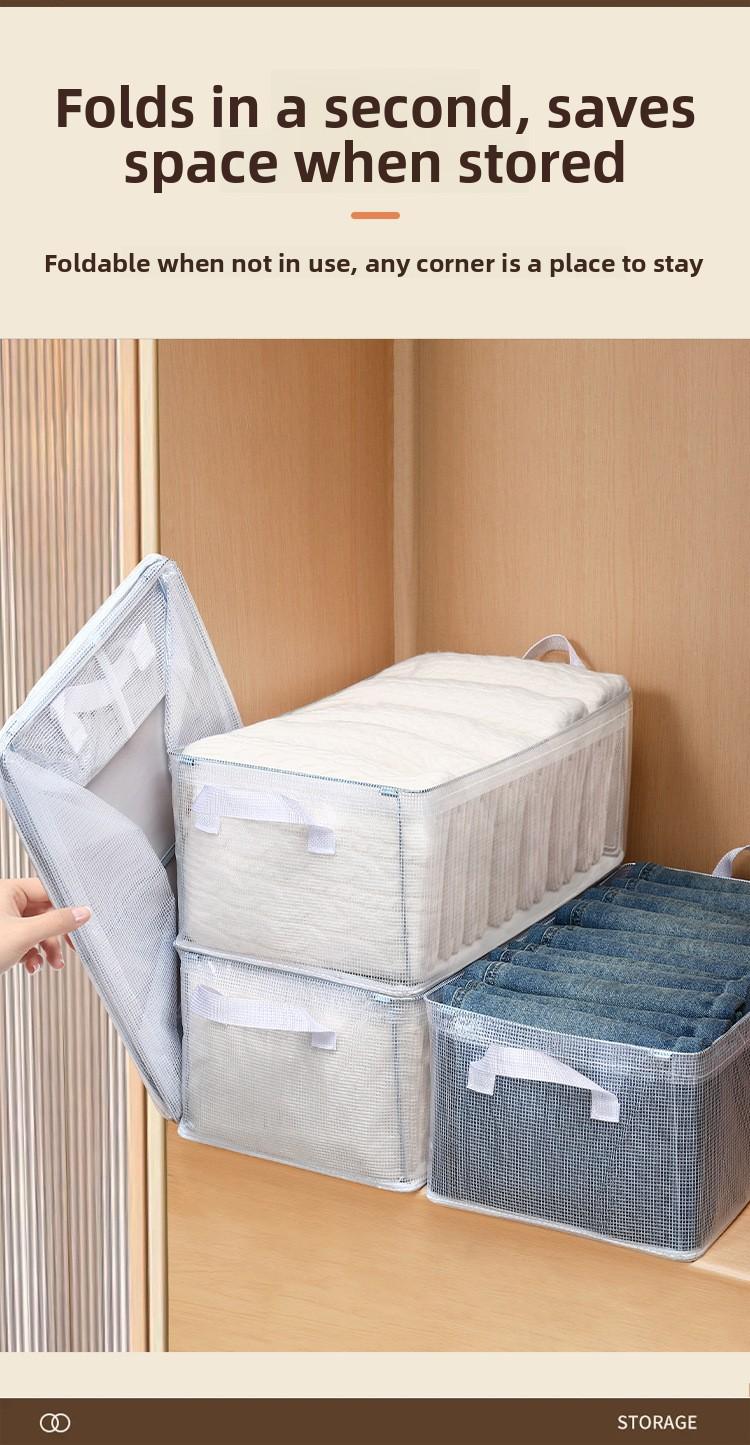 Transparent Clothes Storage Box, Drawer Organizer for Underwear Pants, Home Closet Organizer, Wardrobe Storage Container