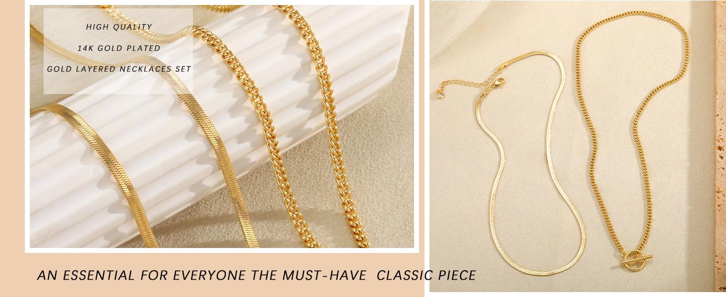 Layered Toggle Necklaces for Women: Dainty Link Chain Necklaces Paperclip Cuban Rope Adjustable Choker T-Bar Toggle Clasp Chunky Necklace For Valentine's Day gifts Trendy Jewelry