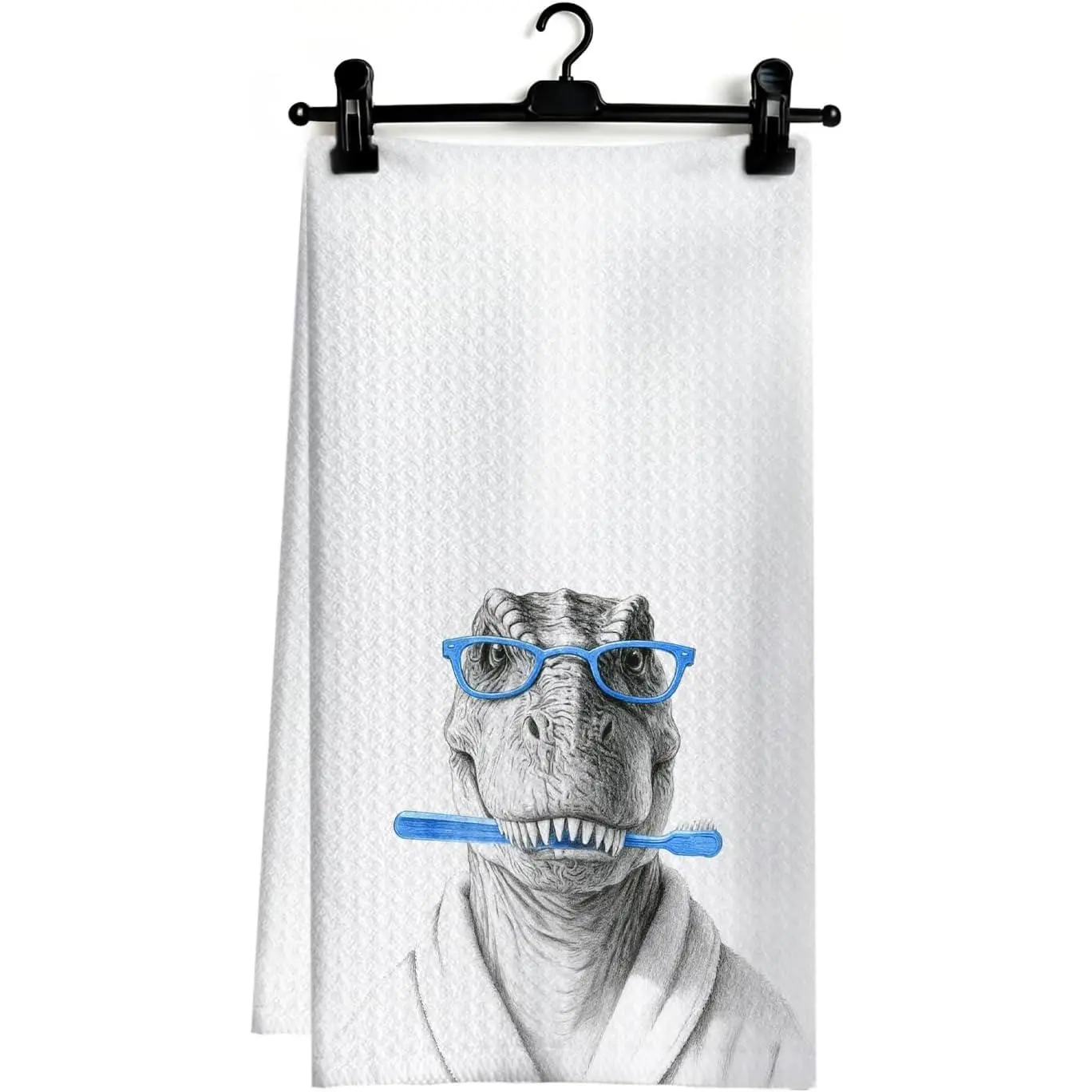Funny Dinosaur Bathroom Hand Towels, Dinosaur Bathroom Decor, Dinosaurs Lover Gifts Decorative Hand Towels for Bath Room Washroom Restroom, 16x24 Inch