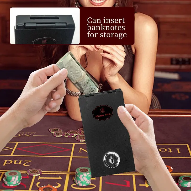 Durable Portable Fireproof Safe Box with Key Lock, Reusable Small Metal Cashbox, Winner Bank Money Box, Money Safe for Cash, Security Safe Box, 1/2pcs