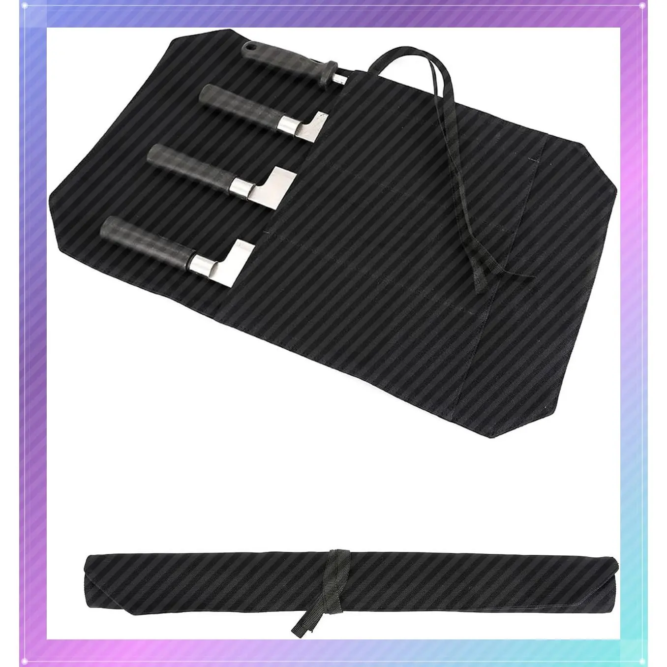 Portable Travel Chef Knife Roll Bag with 4 Slots, Knife Storage Case Carrier - Best Gift for Professional Chefs & Culinary Enthusiasts Men WomenGift