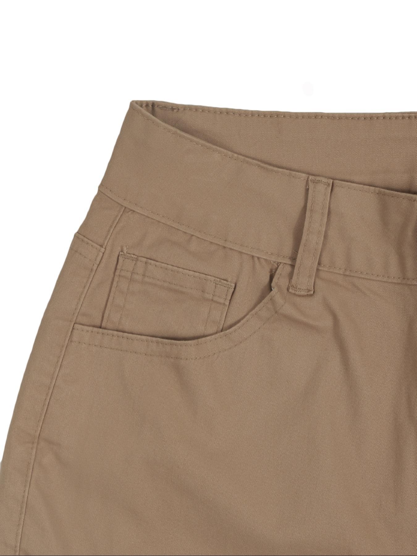 GILIPUR Y2K Khaki Textured Work Pants With Multiple Pockets, Slim-Fit, Basic, For Summer And Autumn, Casual, All Sizes, Ladies, Shop Now