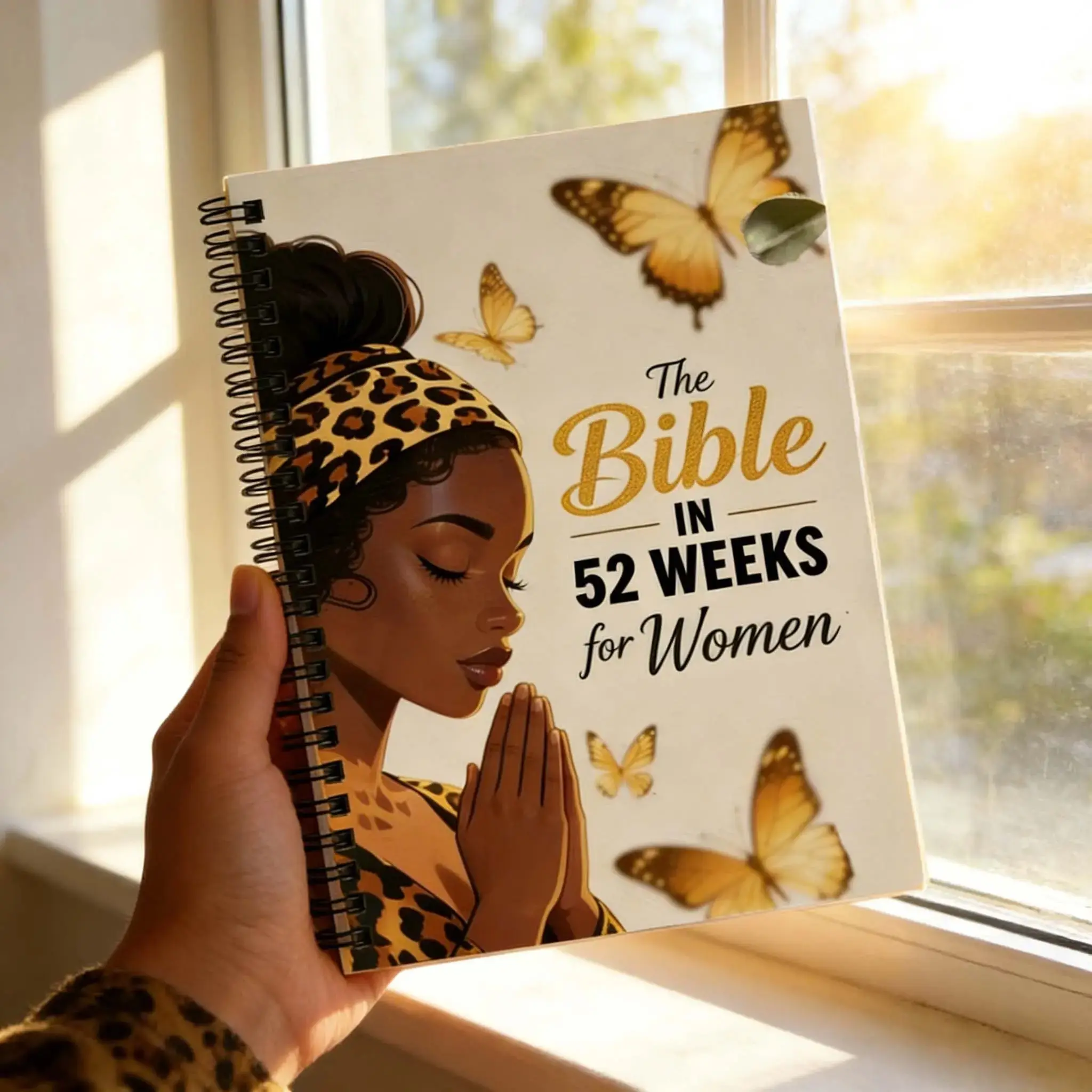 Women's One-Year Bible Journal, Spiral Bound Study Notebook, 52-Week Christian Devotional Guide, Daily Scripture Reading Log, Prayer Journal