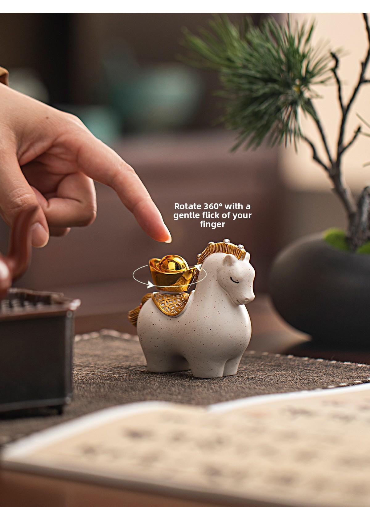 Oriental Art Small Horse Decorative Ornament Desktop Decoration Handicraft Party Favor Gift Birthday Present Welcome Gift