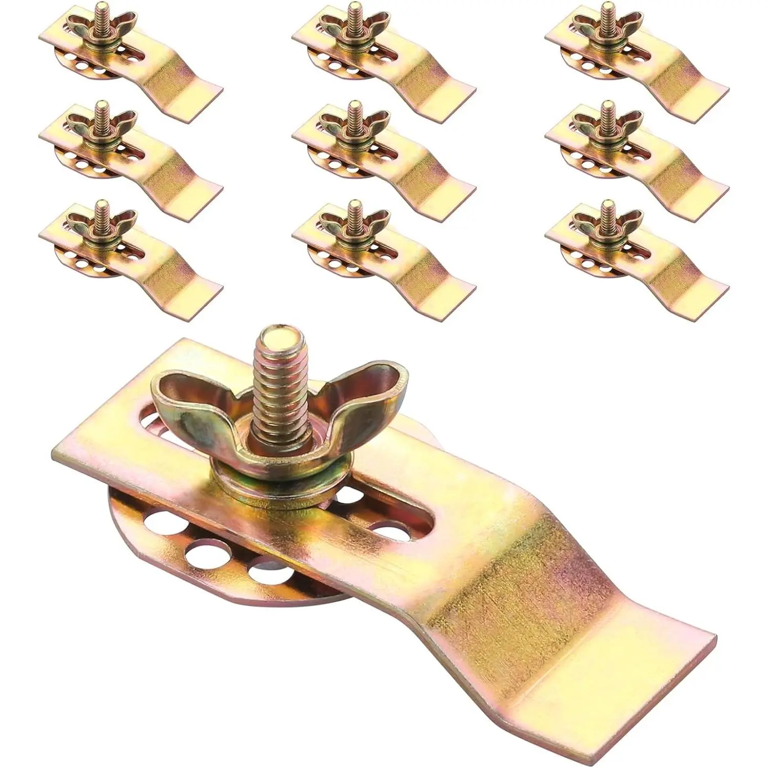 10 Pack Undermount Sink Clips, Premium Sink Mounting Bracket Kit, Installation Hardware Supports for Kitchen, Bathroom, Countertop Vanity Sinks