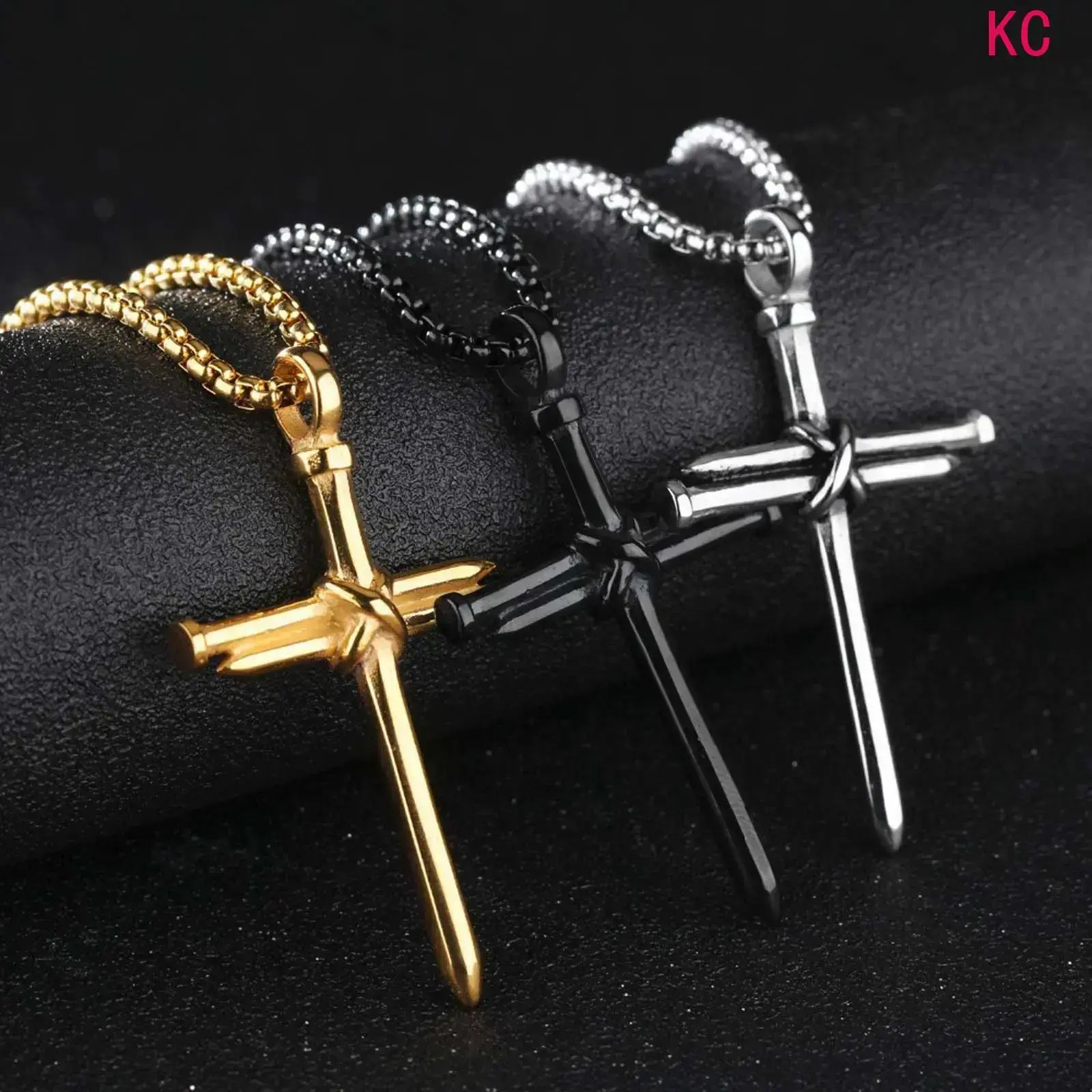 Double Layer Irregular Cross Pendant Necklace With Box Chain, Stackable Exquisite Neck Jewelry For Daily Outfit Matching