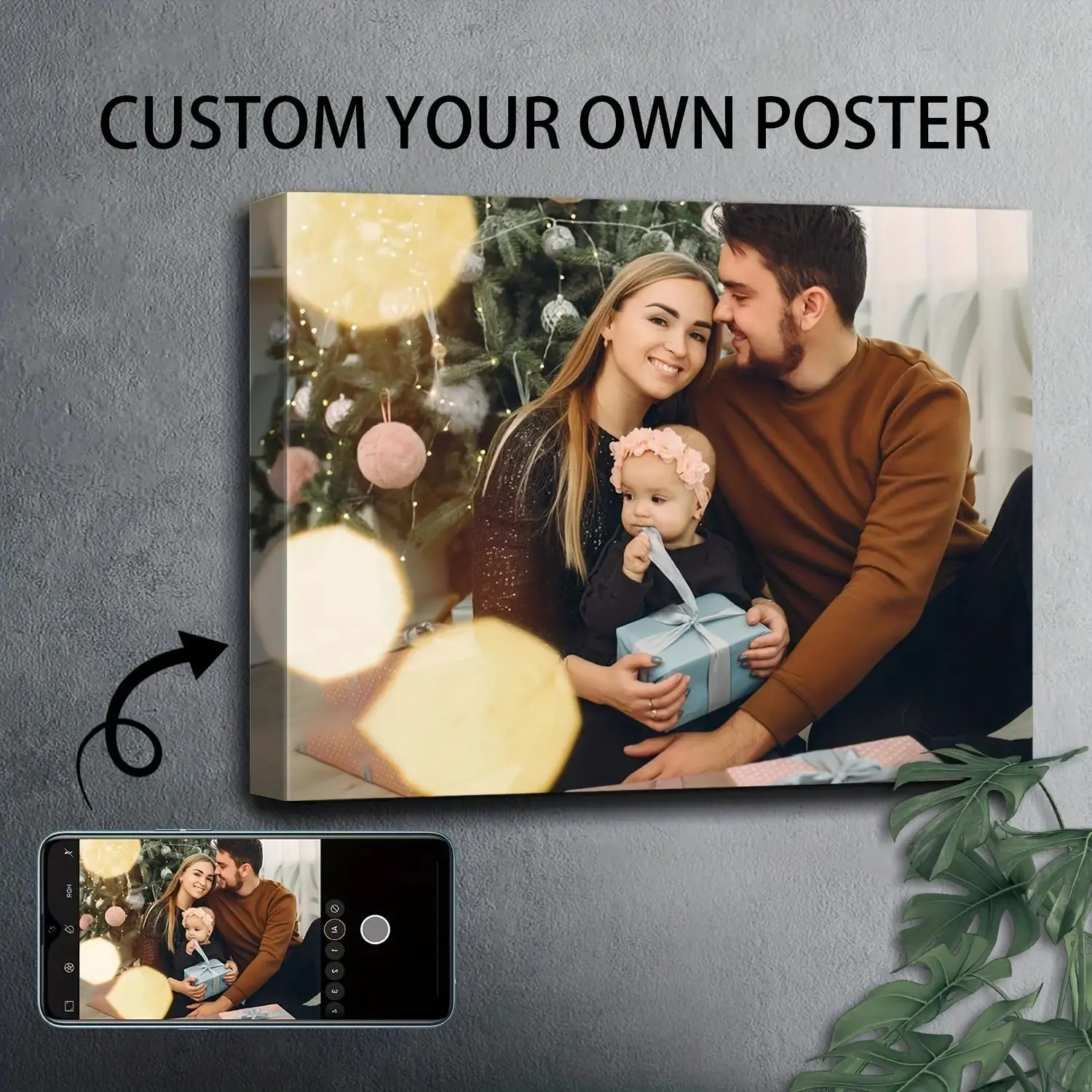 Customizable Multi-Size Photo Upload Wall Art - 1-Piece Set for Home/Office Decor, Ideal as Personal Gifts