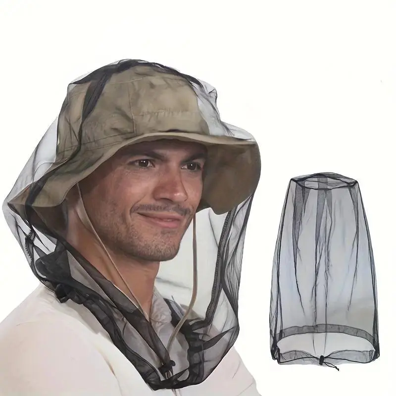 2-Pack Extra-Large Insect-Proof Mosquito Net with Protective Face Mask, Ultra-Fine Mesh Blocks Tiny Mosquitoes for Camping, Outdoor Activities, 2Pc, Extra-Large Size