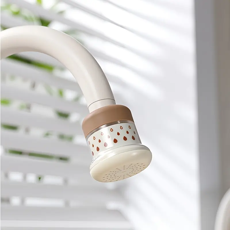 Splash-proof, water-saving water filter for kitchen, detachable shower-style tap extension filter with rotatable universal joint for running water