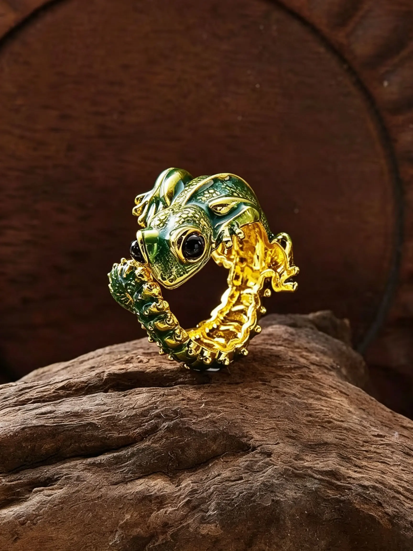 Vintage Enamel Lizard Ring, Fashion Rings, Unique Personality Jewelry, Retro Style Animal Design, Perfect Gift for Fashionistas, Stand Out with Elegance