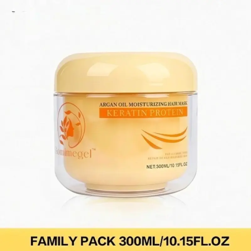 Aomimegel Simple Clean Hydrating Hair Mask with Collagen & Argan Oil - Gentle Deep Conditioning Treatment for Hair & Scalp Care hair collagen hair mask Silicone-Free Keratin Anti-Frizz, Anti Frizz Formula, Alcohol-Free Nourishing Moisturizing Hydration