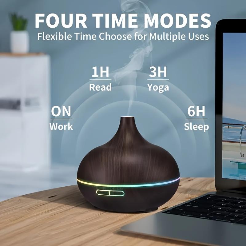 1pc 18.6 Oz Large Capacity Essential Oil Aroma Diffuser Humidifier, Waterless Fragrance Oil Diffuser with Timer, Electric Ultrasonic Anxiety Humidifier, Flower Humidifier & Air Purifier, d is ff user