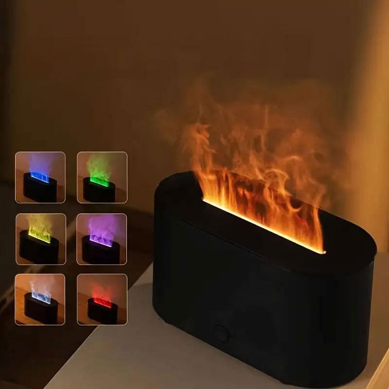USB Powered Dual Function Aromatherapy Diffuser, Flame Design Air Humidifier with Timer & Auto Shut-Off Function, Home & Bedroom Humidifier, Usb Humidifier Machine USB Powered Dual Function Aromatherapy Diffuser, Flame Design Air Humidifier with Timer & Auto Shut-Off Function, Home & Bedroom Humidifier, Usb Humidifier Machine