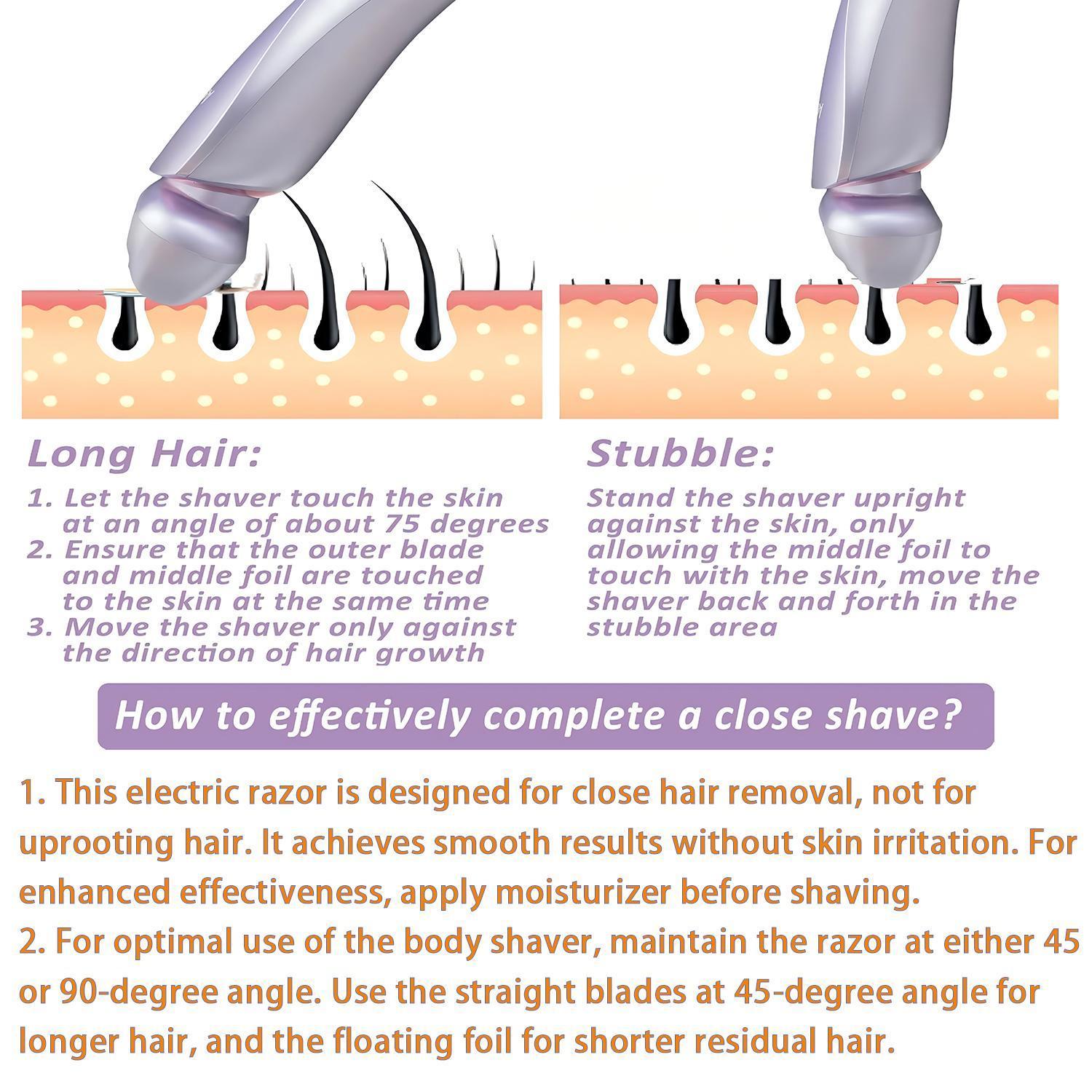 2 in 1 Electric Hair Removal Instrument, Waterproof Hair Removal Razor, Bikini Leg and Underarm Hair Removal Tool, Personal Care Appliances for Women, Valentine's Day Gift