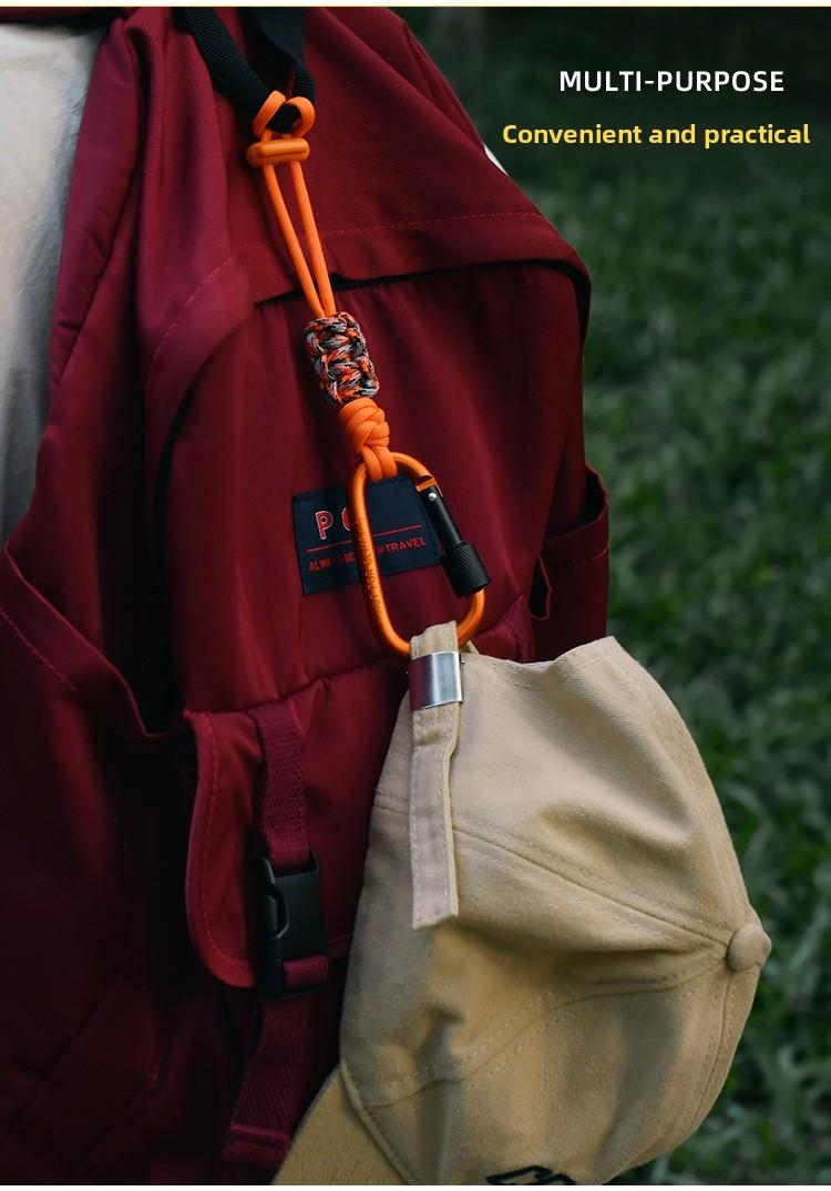 Umbrella rope woven outdoor water bottle buckle hook portable kettle lanyard multi-functional mountaineering backpack buckle