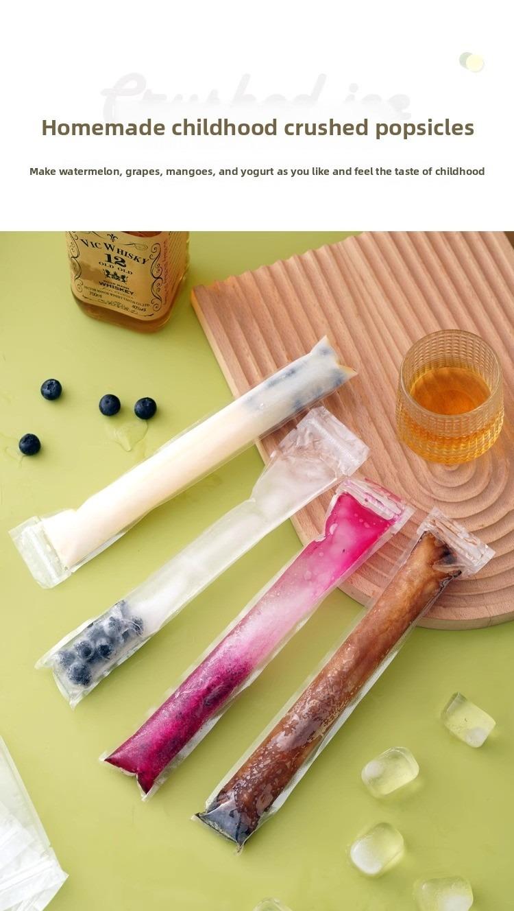 Food-Grade Disposable Popsicle Bags Self-Sealing Leak-Proof BPA Free Ice Cream & Fruit Jelly Molds Kids Friendly DIY Supplies