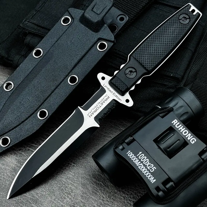 High Quality Outdoor Straight Edge Knife Premium Exquisite Straight Blade Knife Ideal for Camping Hiking Fishing and Other Outdoor Activities Durable Portable Practical Outdoor Cutting Tool for Outdoor Enthusiasts
