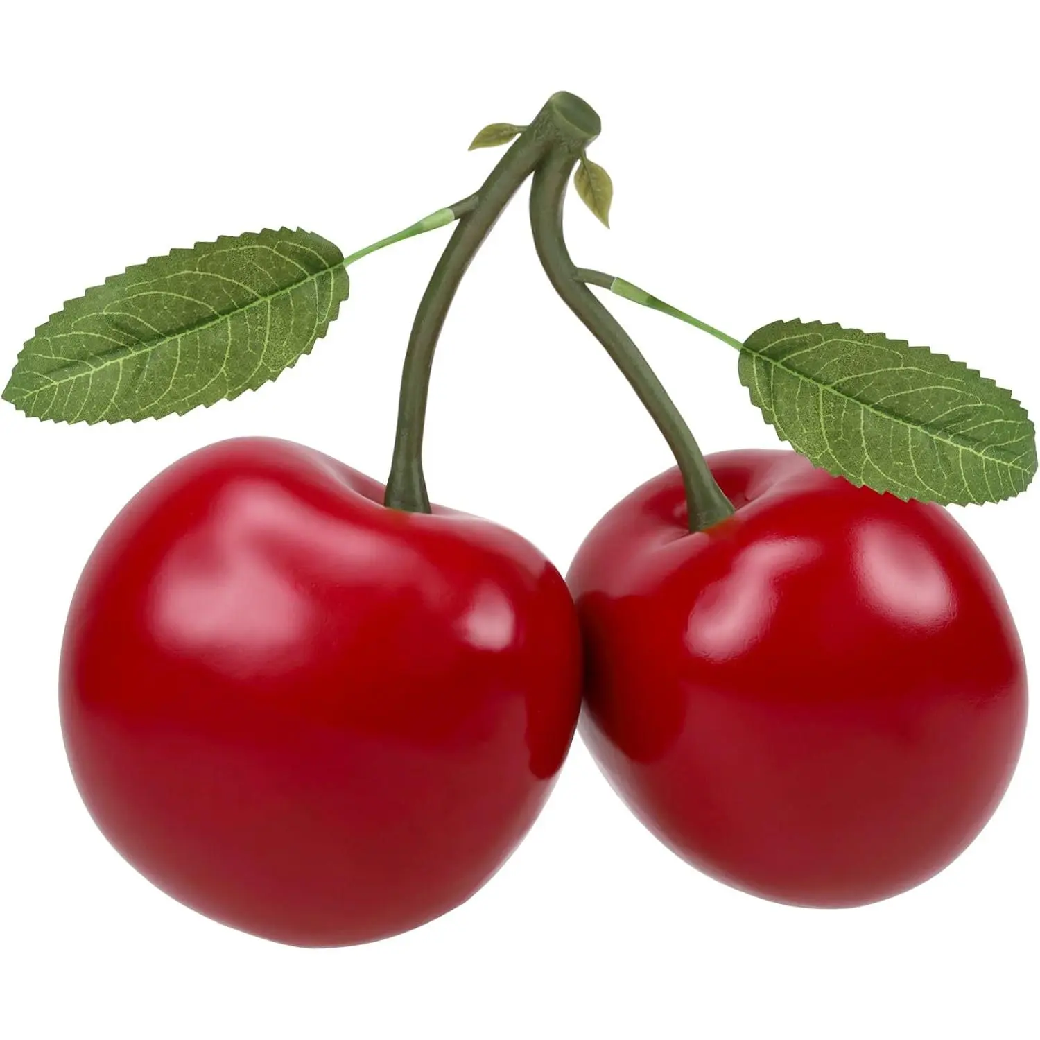 Oversize Red Artificial Large Cherry Fake Fruit Decoration Simulation Big Cherry Bunch Ornament for Home Kitchen Party Table Photography Prop