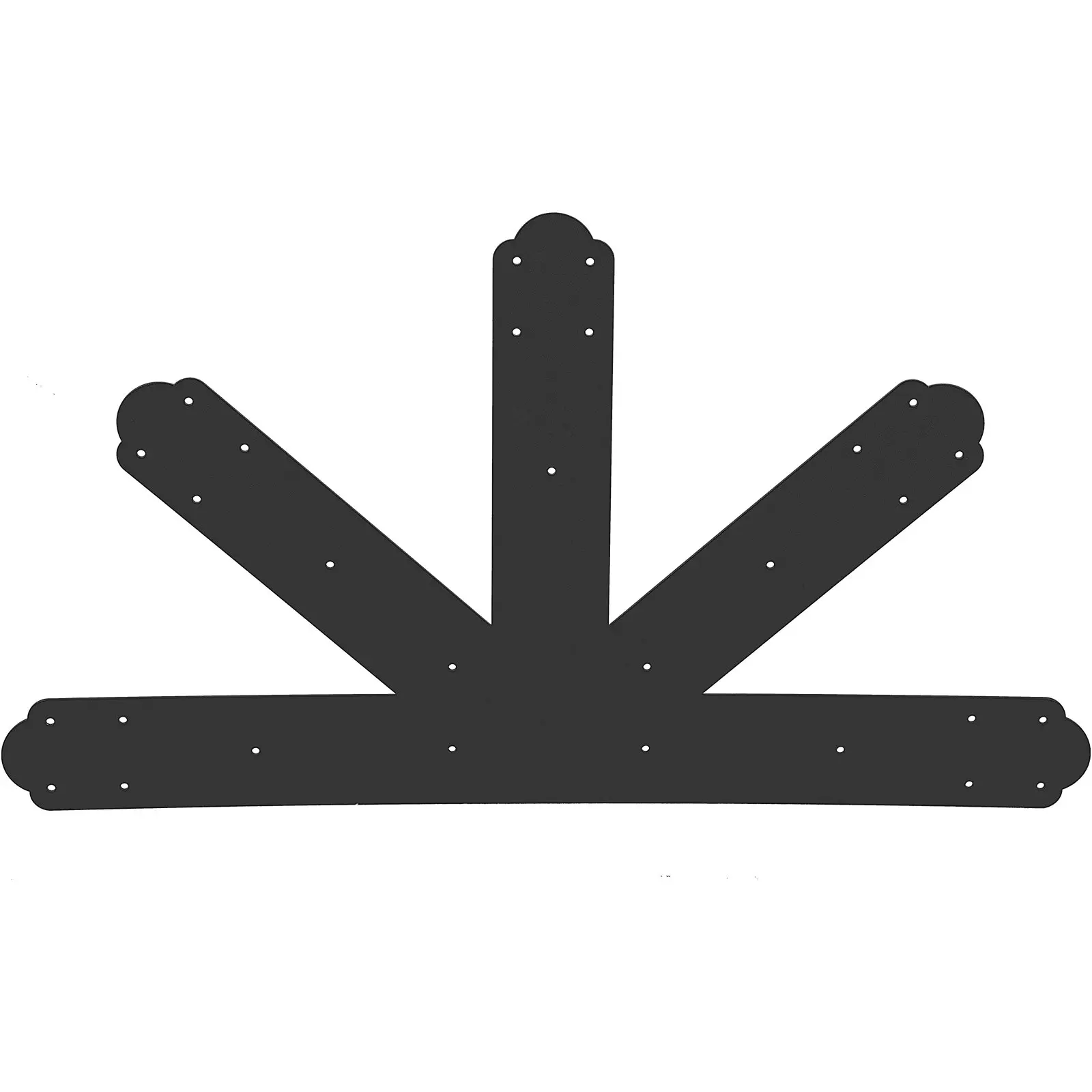 【DealsForYouDays】VEVOR Gable Plate, Black Powder-Coated Truss Connector Plates, 12: 12 Pitch Gable Bracket, 4 mm/ 0.16 Steel Truss Nail Plates, Decorative Gable Plate with Bolts for Wooden Beam Use