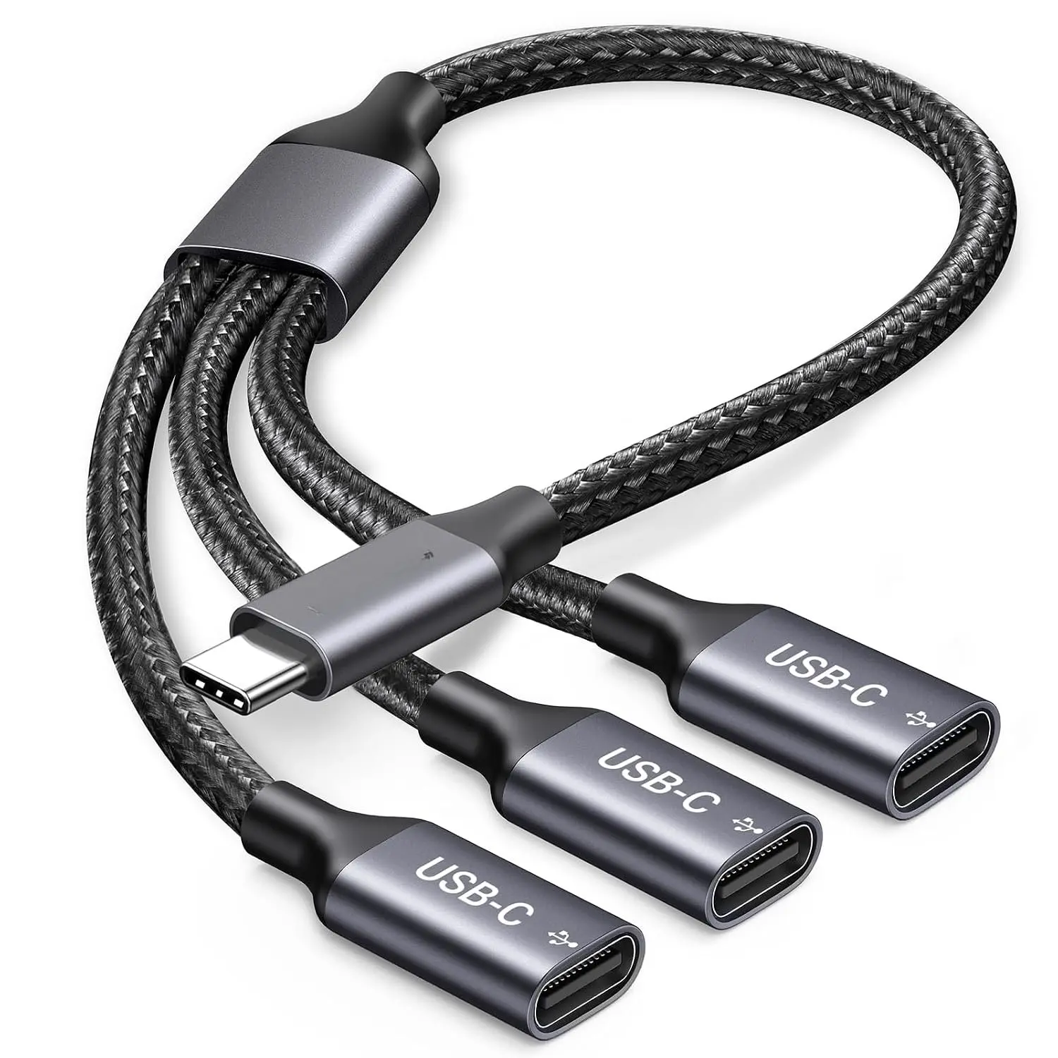 USB C Splitter 1 in 3 Out, USB Type C Splitter Male to 3 Female | USB C Power Splitter,  and Data Transfer  Compatible with Laptop  Flash Drive Keyboard