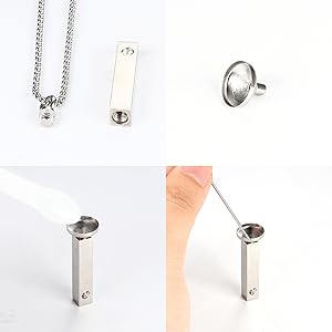 CASSIECA 2 Pcs Urn Necklace for Ashes for Men Women Keepsakes for Ashes Black Silver Stainless Steel Memorial Bar Pendant Necklaces for Ashes of Loved One Cremation Jewelry CASSIECA 2 Pcs Urn Necklace for Ashes for Men Women Keepsakes for Ashes Black Silver Stainless Steel Memorial Bar Pendant Necklaces for Ashes of Loved One Cremation Jewelry