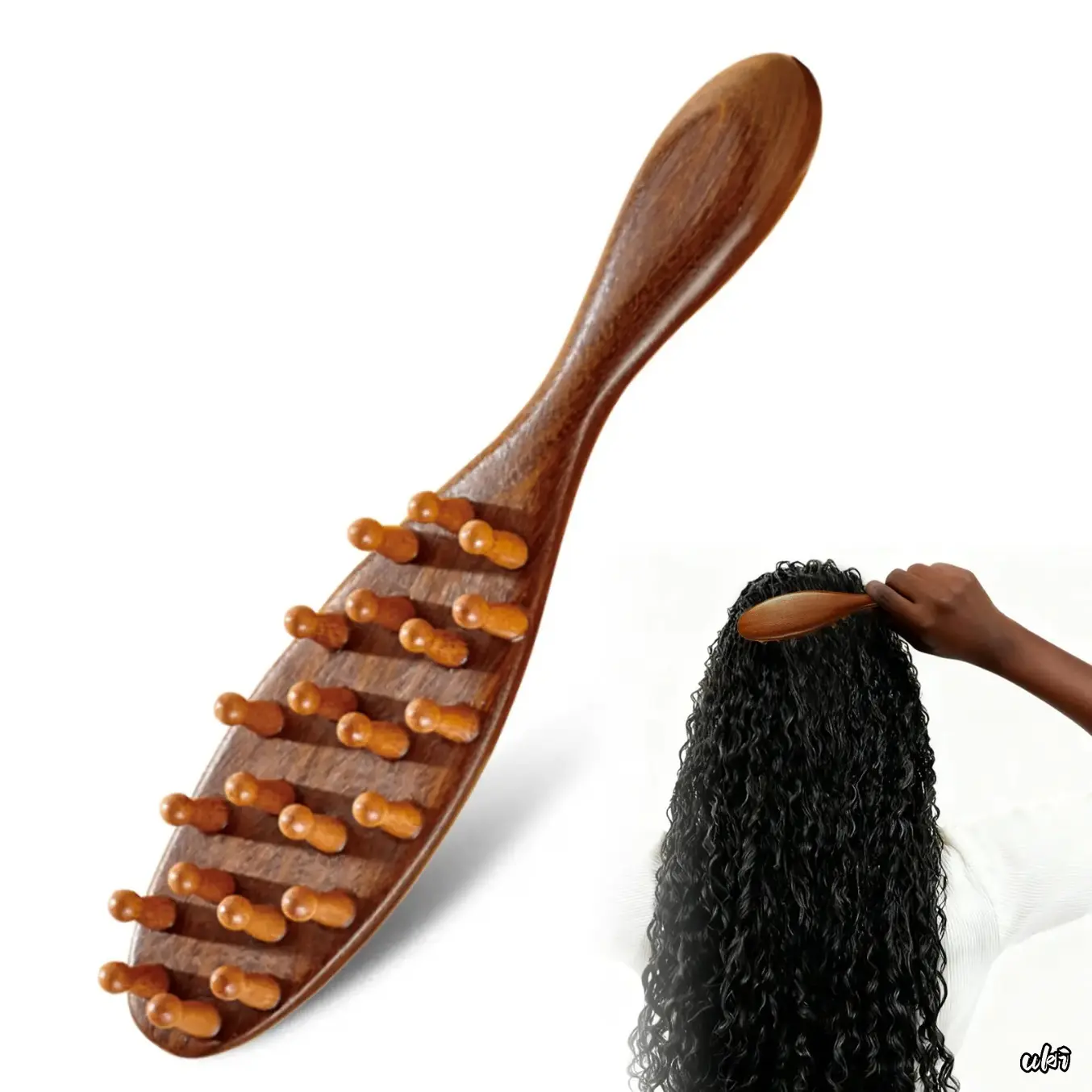 1pc Natural Wooden Loc Brush for Microlocs & Sisterlocs, Lightweight Anti-Tangle Tool for Daily Maintenance & Gentle Scalp Massage, Relieve Scalp Tension, Microlocs Hairstyle, Tangling, Grooming Tool, Daily Use Brushes, 1Pc Loc Brush