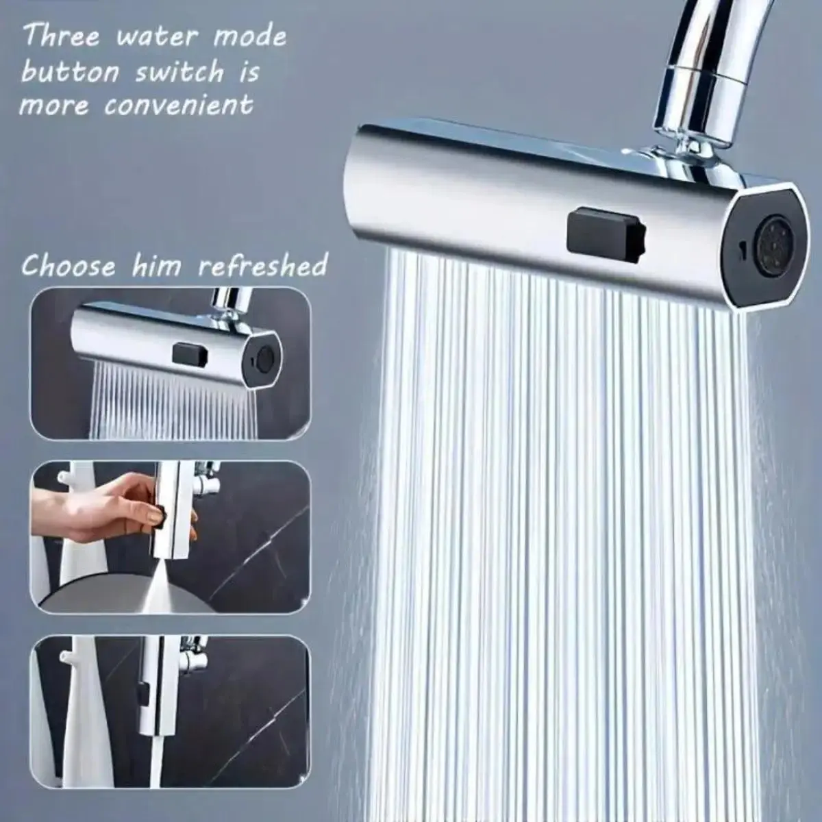 Plastic Practical Faucet Nozzle Extender - Universal Size Sink Aerator Tap Adapter, 3 Water Modes, Water-Saving Anti-Splash Fixture Upgrade for Household Users' Kitchen Dish Washing, Bathroom Use