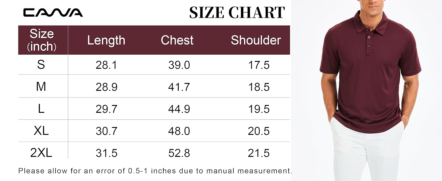 Men's Polo Shirts Golf Short Sleeve Dry Fit Moisture Wicking Performance Collared Polos Athletic Casual Work Shirt