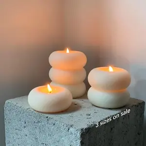 Handmade Donut Candle, Festive Decoration, Creative Gift, Scented Candle Ornament, Birthday, Valentine's, Mother's Day, Home Decor, Table Decor, Christmas Decor, Decorative Candles