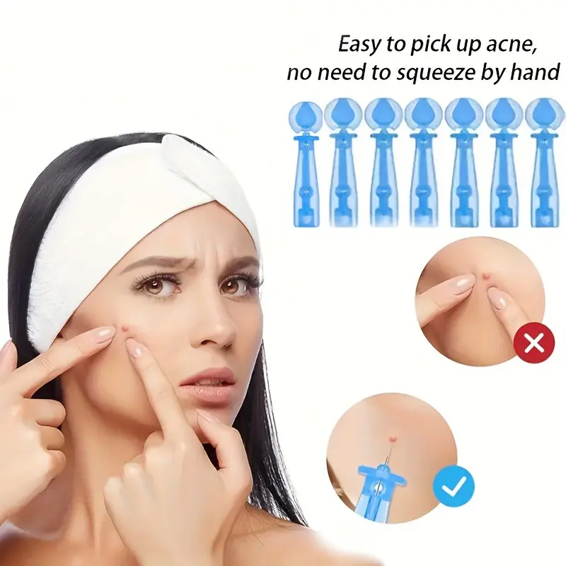 50/100pcs Ultra-Fine Needle Facial Pore Cleansing Kit, Disposable Acne Extraction Needles, Closed-End Blackhead Remover Set, Skin Care Tools