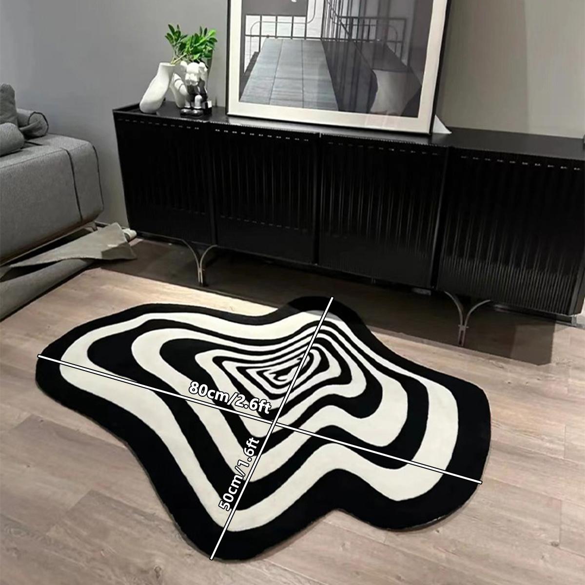 Irregular Shape Abstract Pattern Area Rug, Non-slip Washable Floor Mat, Decorative Carpet for Home Living Room Bedroom, Modern Runner Rug, Modern Indoor Rug