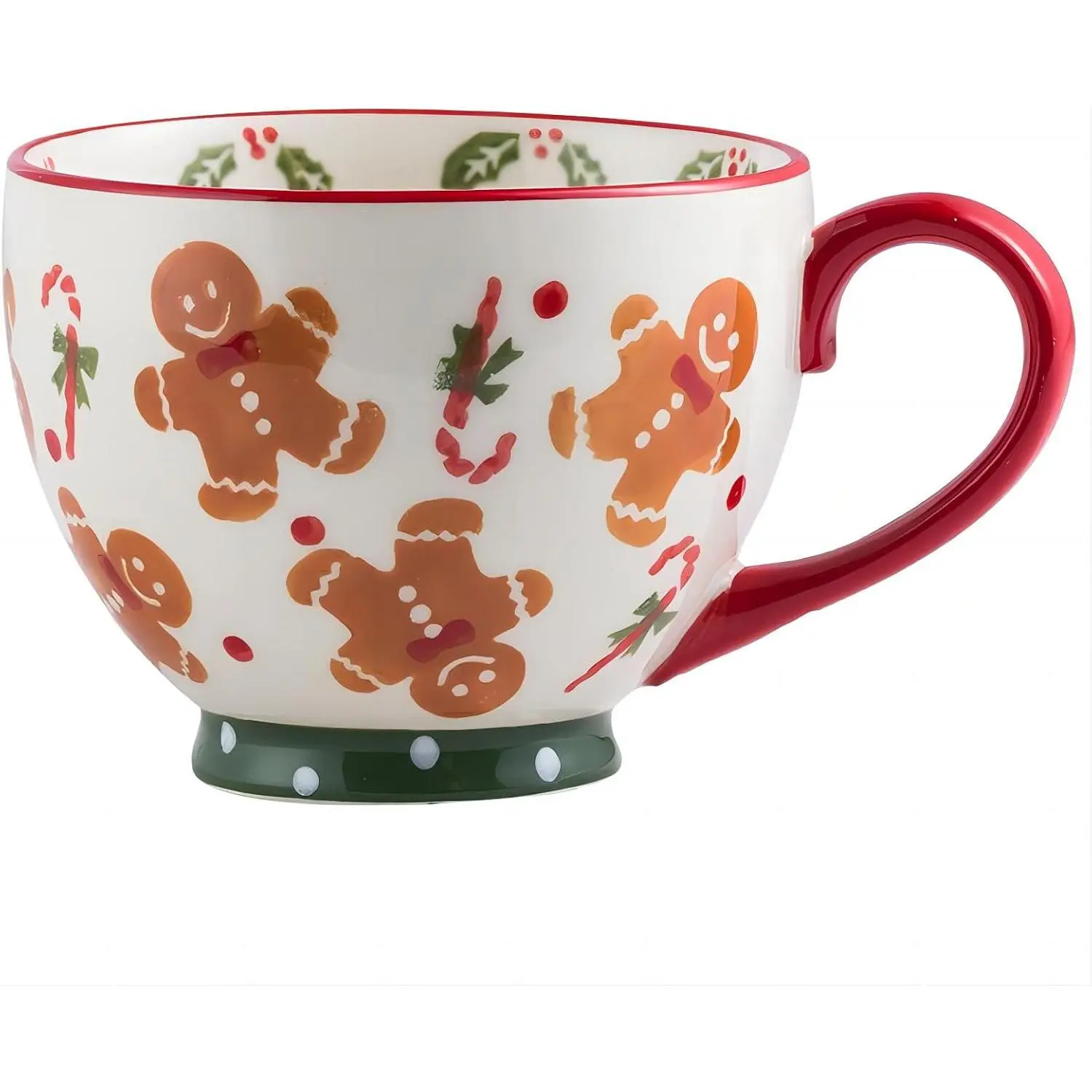 Christmas Ceramics Mug Gingerbread  15 OZ Cute Christmas Coffee Cup for Women Men  with  Box