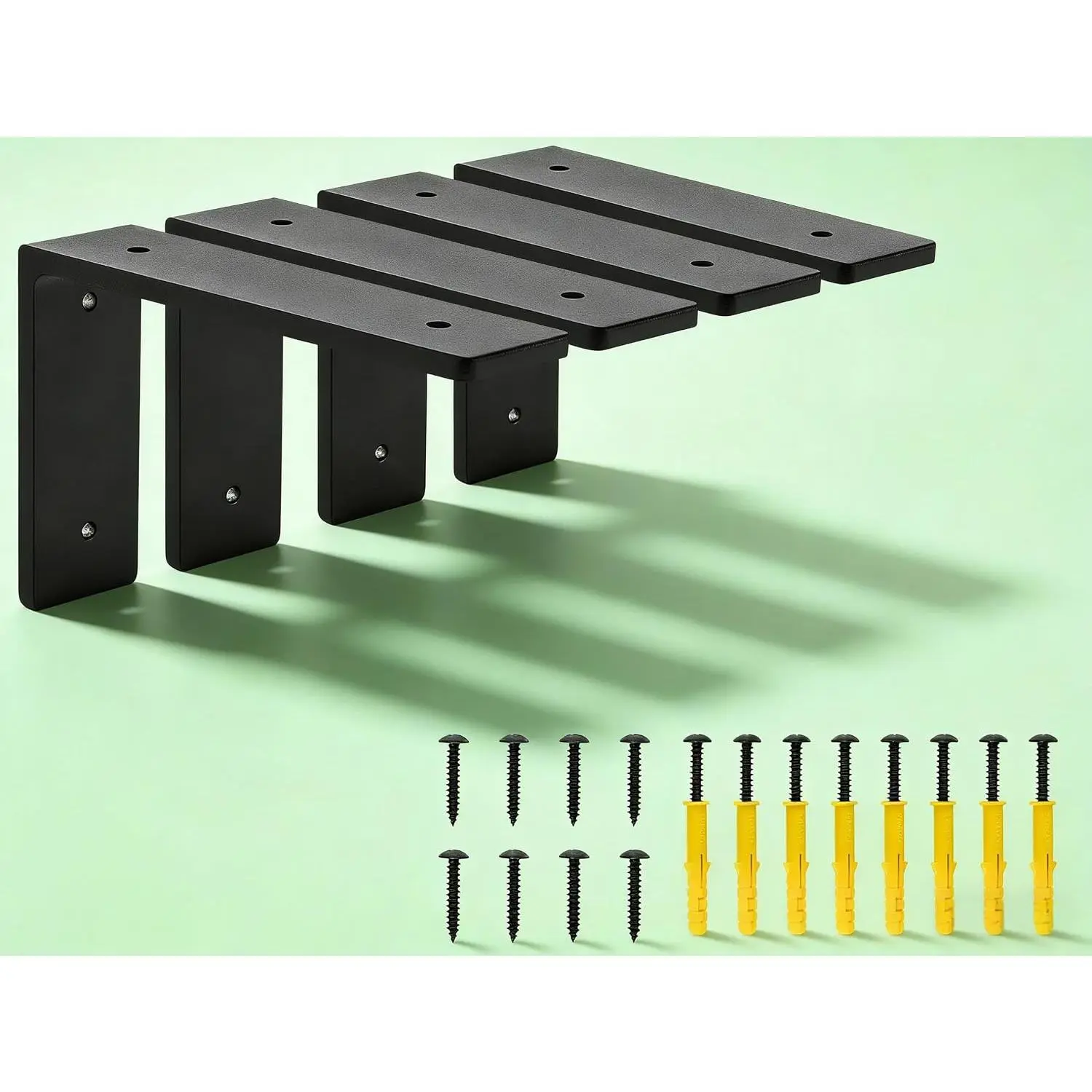 6 inch X 4 inch Shelf Support Bracket Heavy Duty, L Shelf Brackets, max Load 66 lbs, , Metal Brackets for Shelves, countertop Bracket ,Corner Brace,Pack of 4. (6"x 4" L Shape)
