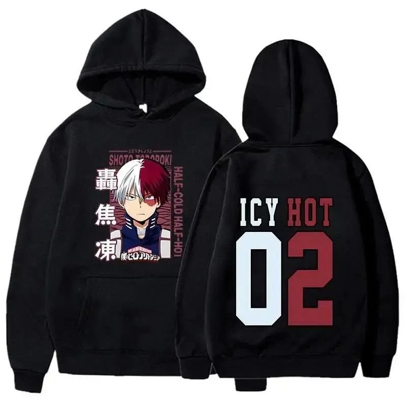 Men's Retro Bakugou Katsuki Graphic Hoodie - V-Neck Longsleeves Polyester Athletic Pullover Menswear Tops, Anime Cosplay Costume for Halloween, Party,sohochic