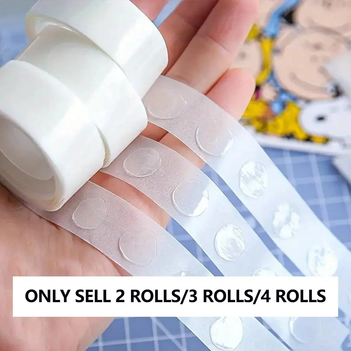 200/300/400 dots, transparent dot double-sided tape (100 dots per roll), durable double sided, Sticky Adhesive, reusable installation sticker wall hanging photo balloon transparent adhesive tape, suitable for scrapbooks, craft magazines & photo balloons