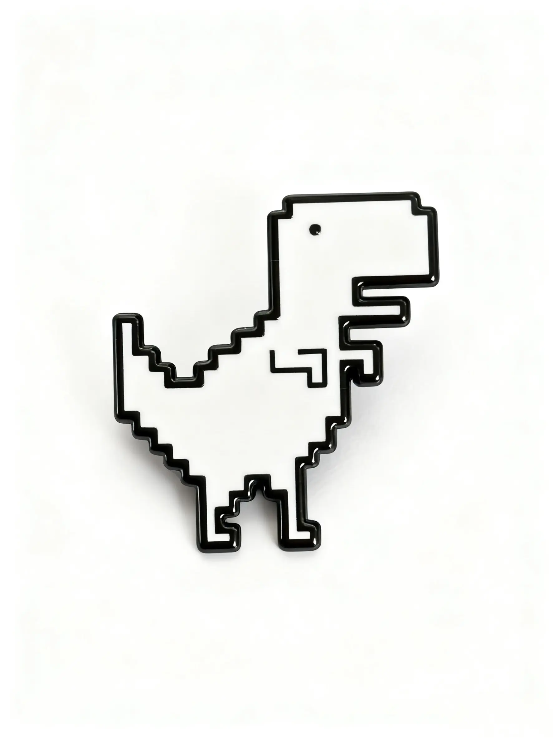 Cute Pixel Dinosaur Enamel Pin, Retro 8-Bit Dino Brooch, Backpack Jacket Accessory, Fun Gift for Gamers