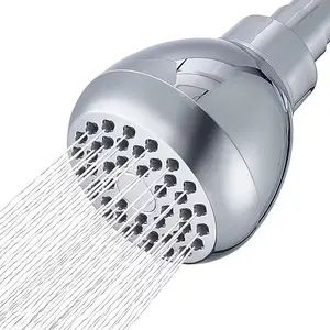 Shower Head 360 Degree Rotating Self-Cleaning Nozzle, Water Saving Flow Optimizer, Easy Installation Rustproof Abs, Adult Elderly Spa Shower