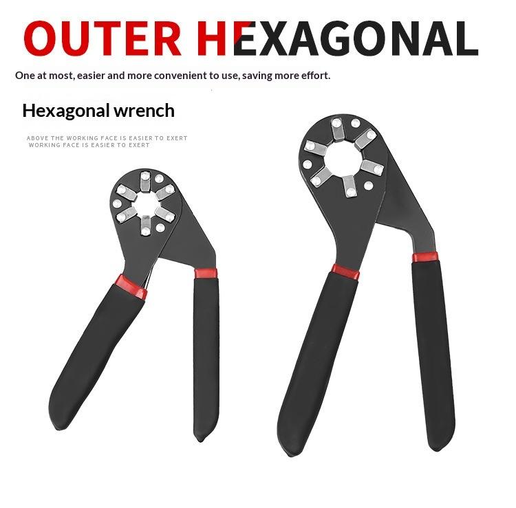 Multi-purpose wrench, torque-adjustable wrench, special tool for external hexagonal fastening.