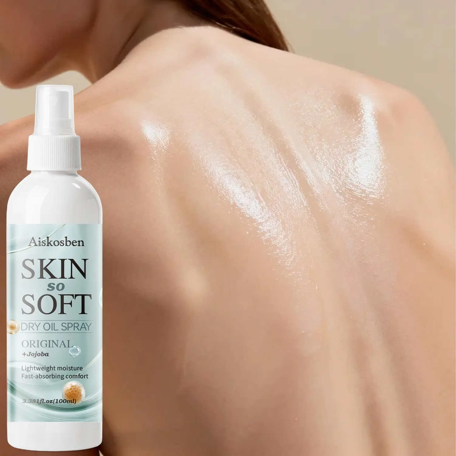 Hemp Seed Oil Body Spray, Post-Sun Repair, Smooths Rough Skin, Long-Lasting Moisture, Non-Greasy, Beach Outdoor Hydrating Spray, 100ML