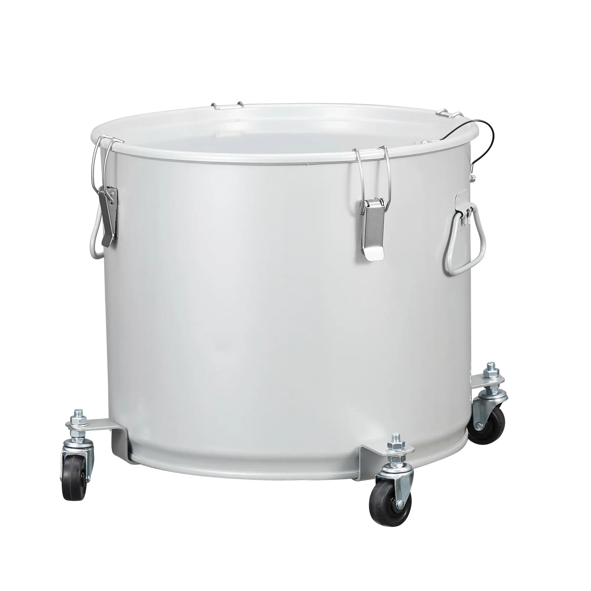 10 Gallon Fryer Grease Bucket, 37.85 Liter Coated Carbon Steel Oil Disposal Container with Caster Base, Oil Transport Container with Lid, Oil Fiter Pot for Home and Restaurant