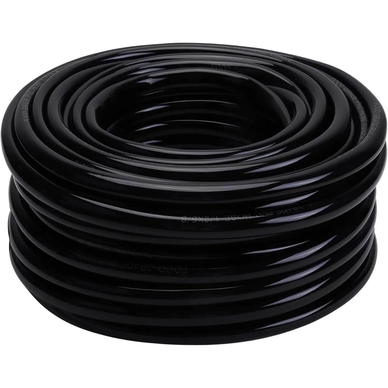 Black PVC Tubing 1/2" ID x 5/8" OD Flexible Plastic Tubing 100 Feet for Food Grade