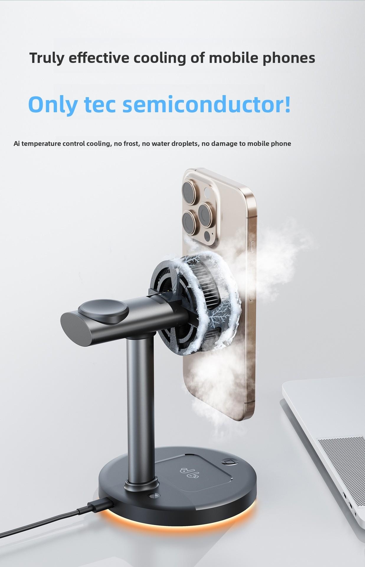 3 in 1 Wireless Charging Station, MagSafe Charger Stand Compatible, Qi2 25W Certified Palm-Sized Foldable Charger for iPhone 17/16, Apple Watch, AirPods (Non-Battery, Adapter Included)