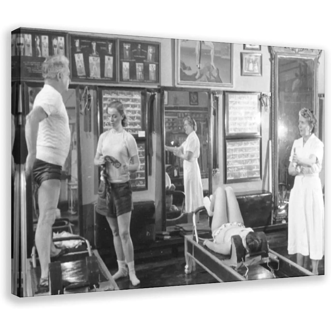 Joseph Pilates Reformer Exercises Poster Canvas Wall Art Aesthetic Prints Painting Artwork Rooms Living Room Bedroom Kitchen Posters Wall Decoration