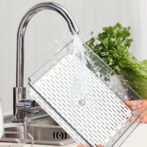 4 Pack Fridge Organizer, Stackable Refrigerator Organizer Bins with Lids, BPA-Free Fridge Organizers and Storage Containers for Fruit, Vegetable, Food, Drinks, Cereals, Clear